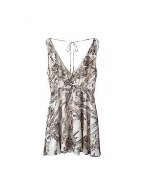 NWT Nordstrom Leith Mini Dress Neutral Print